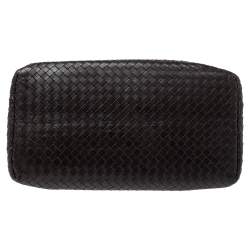 Pre Owned Bottega Veneta Brown Intrecciato Leather Medium Roma Tote