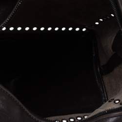 Pre Owned حقيبة ساتشيل بوتيغا فينيتا غروميت جلد إنترشياتو رمادي داكن  