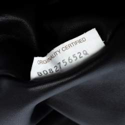 Pre Owned Bottega Veneta Black Intrecciato Leather The Pouch Clutch