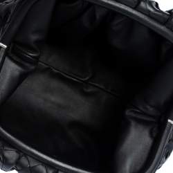 Pre Owned Bottega Veneta Black Intrecciato Leather The Pouch Clutch