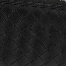 Pre Owned Bottega Veneta Black Intrecciato Leather Coin Purse