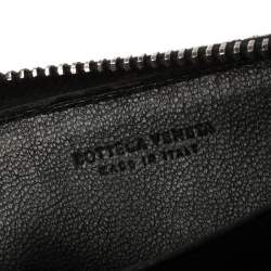 Pre Owned Bottega Veneta Black Intrecciato Leather Coin Purse