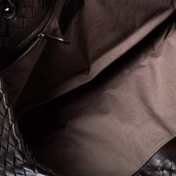 Pre Owned حقيبة بوتيغا فينيتا كابري جلد إنترشياتو بني كاكاو كبيرة