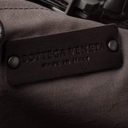 Pre Owned حقيبة بوتيغا فينيتا كابري جلد إنترشياتو بني كاكاو كبيرة