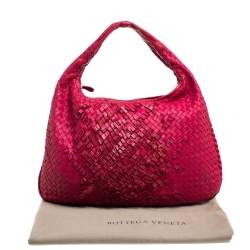 Pre Owned Bottega Veneta Red Intrecciato Nappa Leather Veneta Hobo