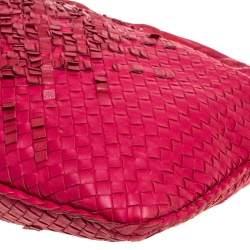 Pre Owned Bottega Veneta Red Intrecciato Nappa Leather Veneta Hobo