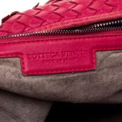 Pre Owned Bottega Veneta Red Intrecciato Nappa Leather Veneta Hobo