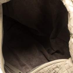 Pre Owned Bottega Veneta Beige Intrecciato Leather Large Veneta Hobo