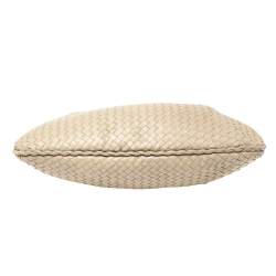 Pre Owned Bottega Veneta Beige Intrecciato Leather Large Veneta Hobo