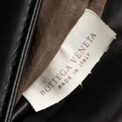 Pre Owned Bottega Veneta Black Intrecciato Leather Olimpia Shoulder Bag