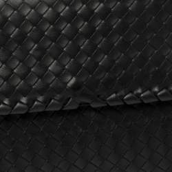 Pre Owned Bottega Veneta Black Intrecciato Leather Olimpia Shoulder Bag