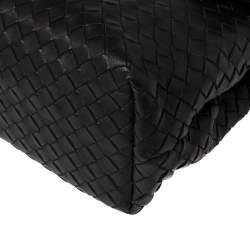 Pre Owned Bottega Veneta Black Intrecciato Leather Olimpia Shoulder Bag