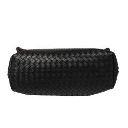Pre Owned Bottega Veneta Black Intrecciato Leather Olimpia Shoulder Bag