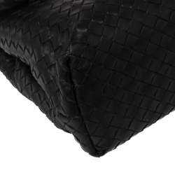 Pre Owned Bottega Veneta Black Intrecciato Leather Olimpia Shoulder Bag