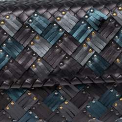 Pre Owned Bottega Veneta Metallic Leather Small Olimpia Plume Shoulder Bag