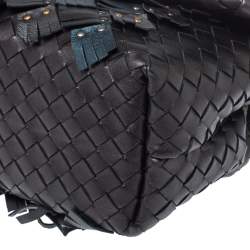 Pre Owned Bottega Veneta Metallic Leather Small Olimpia Plume Shoulder Bag