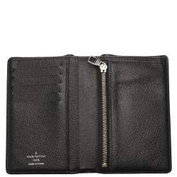 Pre Owned Bottega Veneta Black Intrecciato Leather Zip Around Wallet