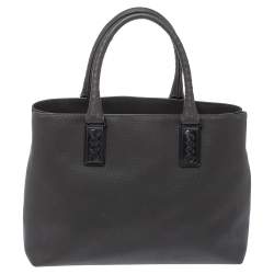 Pre Owned Bottega Veneta Dark Grey PVC Marco Polo Tote
