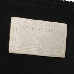 Pre Owned Bottega Veneta Black/Beige Intrecciato Leather Medium Cabat Tote