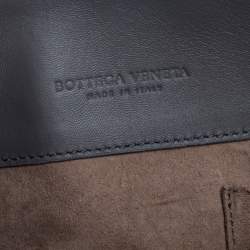 Pre Owned Bottega Veneta Grey Intrecciato Leather Olimpia Shoulder Bag