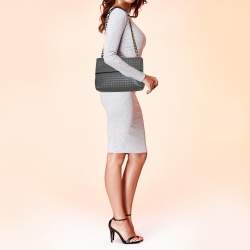 Pre Owned Bottega Veneta Grey Intrecciato Leather Olimpia Shoulder Bag