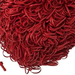 Pre Owned Bottega Veneta Red Leather The Sponge Clutch Bag