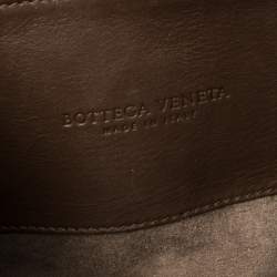 Pre Owned Bottega Veneta Dark Brown Intrecciato Leather Large Roma Tote
