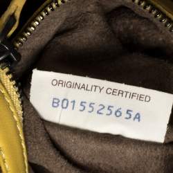 Pre Owned Bottega Veneta Yellow Intrecciato Leather Nodini Crossbody Bag