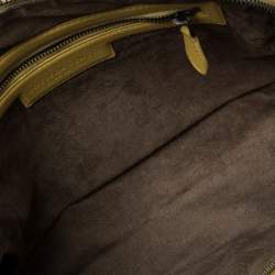 Pre Owned Bottega Veneta Yellow Intrecciato Leather Nodini Crossbody Bag