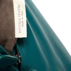 Pre Owned Bottega Veneta Blue  Intrecciato Leather Small Olimpia Shoulder Bag