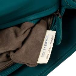 Pre Owned Bottega Veneta Blue  Intrecciato Leather Small Olimpia Shoulder Bag