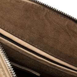 Pre Owned Bottega Veneta Beige Intrecciato Leather Nodini Crossbody Bag