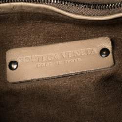 Pre Owned Bottega Veneta Beige Intrecciato Leather Nodini Crossbody Bag