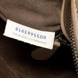 Pre Owned Bottega Veneta Beige Intrecciato Leather Nodini Crossbody Bag