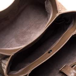 Pre Owned حقيبة يد بوتيغا فينيتا روما متوسطة جلد إنترشياتو بني