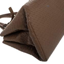 Pre Owned حقيبة يد بوتيغا فينيتا روما متوسطة جلد إنترشياتو بني