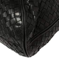 Pre Owned Bottega Veneta Black Intrecciato Leather Hobo