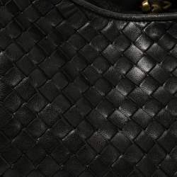 Pre Owned Bottega Veneta Black Intrecciato Leather Hobo