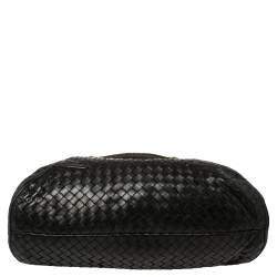 Pre Owned Bottega Veneta Black Intrecciato Leather Hobo