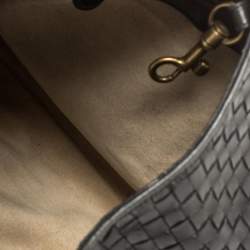 Pre Owned Bottega Veneta Black Intrecciato Leather Hobo