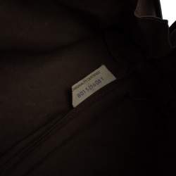 Pre Owned Bottega Veneta Brown Intrecciato Zip Clutch