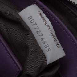 Pre Owned Bottega Veneta Lilac Intrecciato Leather Zip Pouch 