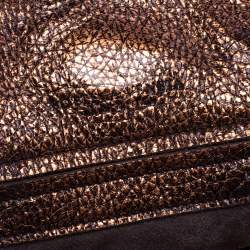 Pre Owned Bottega Veneta Metallic Copper Gold Leather Cervo Hobo