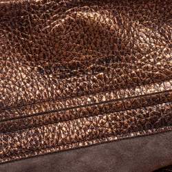 Pre Owned Bottega Veneta Metallic Copper Gold Leather Cervo Hobo