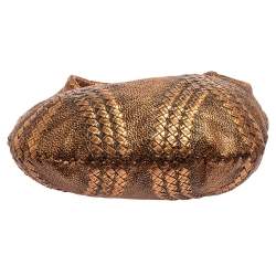 Pre Owned Bottega Veneta Metallic Copper Gold Leather Cervo Hobo