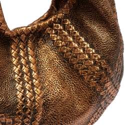 Pre Owned Bottega Veneta Metallic Copper Gold Leather Cervo Hobo
