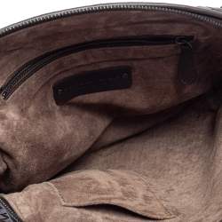Pre Owned Bottega Veneta Brown Intrecciato Leather Nodini Crossbody Bag