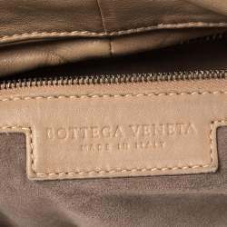 Pre Owned Bottega Veneta Beige Zebra Print Leather and Snakeskin Trim Veneta Hobo
