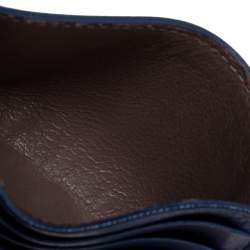 مملوكة مسبقًا Bottega Veneta Blue Intrecciato Leather Card Holder