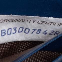 مملوكة مسبقًا Bottega Veneta Blue Intrecciato Leather Card Holder